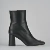 Stivaletti tacco 7cm pelle nero