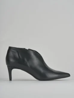 Stivaletti tacco 5cm pelle nero