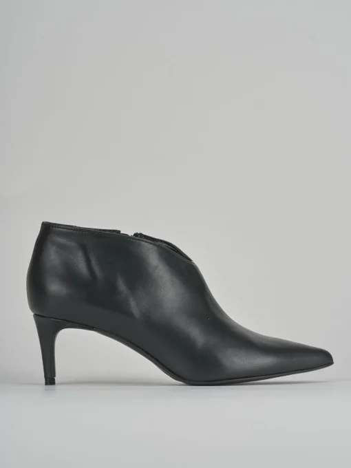 Stivaletti tacco 5cm pelle nero