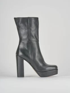 Stivaletti tacco 11cm pelle nero