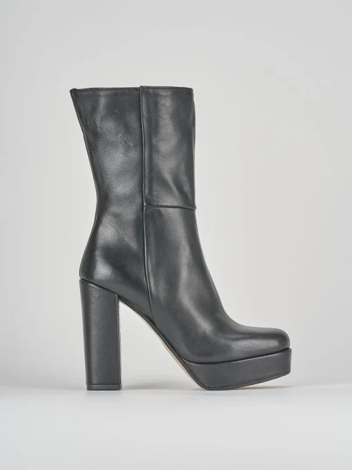 Stivaletti tacco 11cm pelle nero