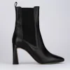 Stivaletti tacco 9cm pelle nero