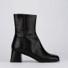 Stivaletti tacco 6cm pelle nero