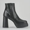 Stivaletti tacco 8cm pelle nero