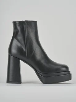 Stivaletti tacco 8cm pelle nero