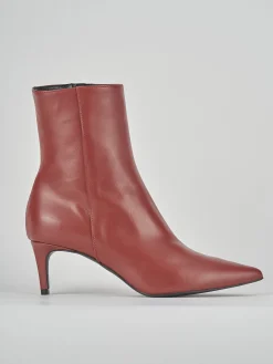 Stivaletti tacco 5cm pelle rosso