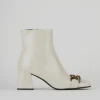 Stivaletti tacco 9cm pelle beige