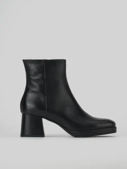Stivaletti tacco 6cm pelle nero