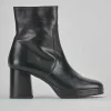Stivaletti tacco 6cm pelle nero