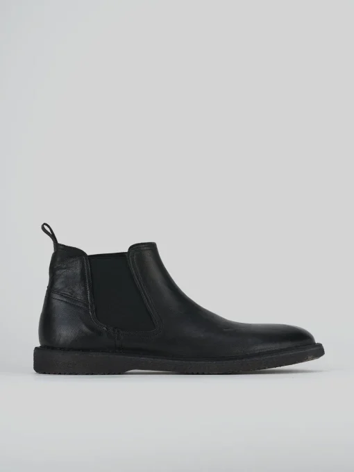 Stivaletti tacco 1cm pelle nero