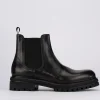 Stivaletti tacco 1cm pelle nero