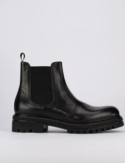 Stivaletti tacco 1cm pelle nero