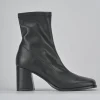 Stivaletti tacco 8cm pelle nero