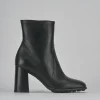 Stivaletti tacco 8cm pelle nero
