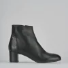 Stivaletti tacco 6cm pelle nero
