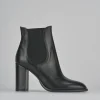Stivaletti tacco 9cm pelle nero