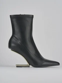 Stivaletti tacco 7cm pelle nero