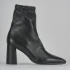Stivaletti tacco 8cm pelle nero