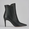 Stivaletti tacco 9cm pelle nero