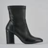 Stivaletti tacco 6cm pelle nero