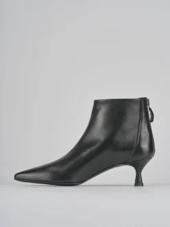 Stivaletti tacco 5cm pelle nero