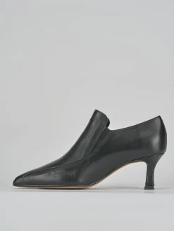 Stivaletti tacco 5cm pelle nero