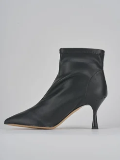 Stivaletti tacco 7cm pelle nero