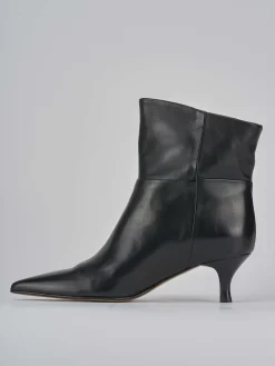 Stivaletti tacco 5cm pelle nero