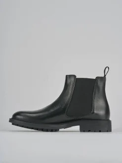 Stivaletti tacco 3cm pelle nero