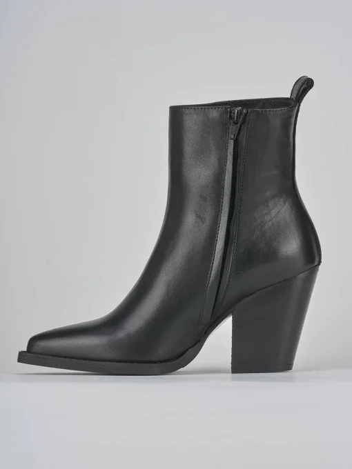 Stivaletti tacco 9cm pelle nero