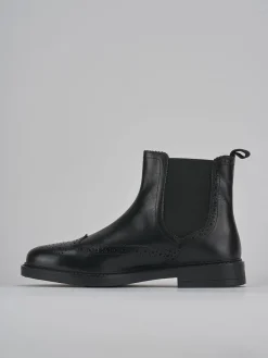 Stivaletti tacco 1cm pelle nero