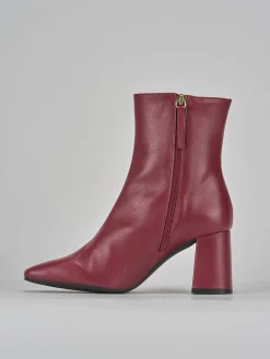 Stivaletti tacco 7cm pelle rosso
