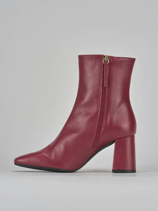 Stivaletti tacco 7cm pelle rosso