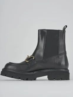 Stivaletti tacco 3cm pelle nero