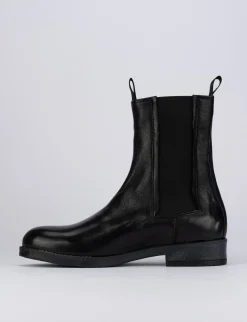 Stivaletti tacco 1cm pelle nero