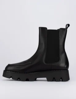 Stivaletti tacco 1cm pelle nero