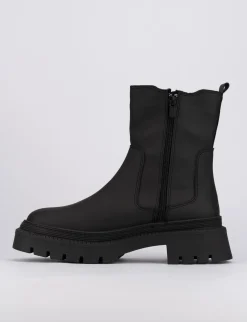 Stivaletti tacco 2cm pelle nero