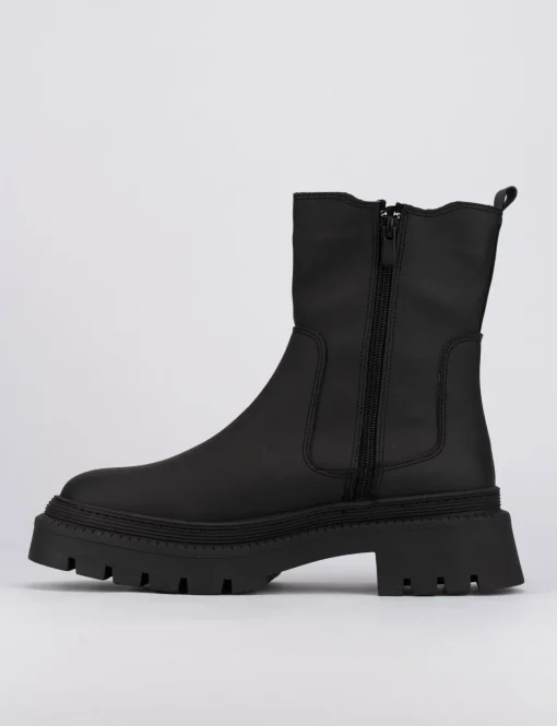 Stivaletti tacco 2cm pelle nero