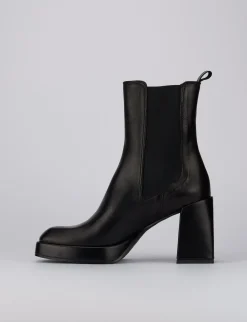 Stivaletti tacco 9cm pelle nero