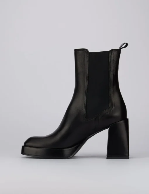 Stivaletti tacco 9cm pelle nero