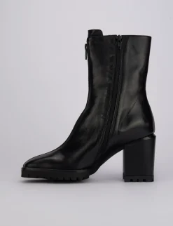 Stivaletti tacco 5cm pelle nero