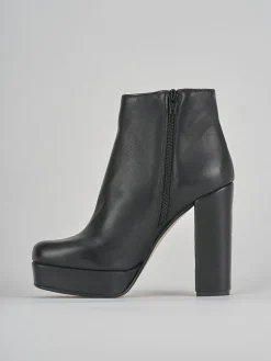Stivaletti tacco 9cm pelle nero