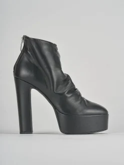 Stivaletti tacco 13cm pelle nero