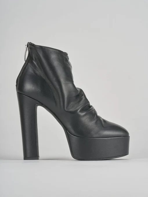 Stivaletti tacco 13cm pelle nero