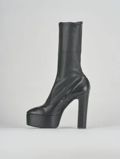 Stivaletti tacco 13cm pelle nero