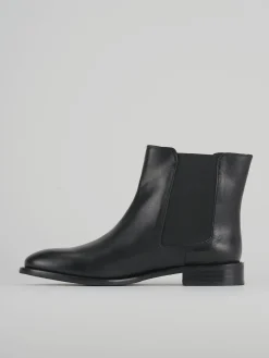 Stivaletti tacco 1cm pelle nero