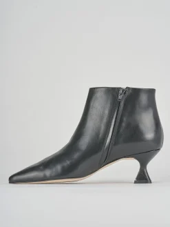 Stivaletti tacco 5cm pelle nero