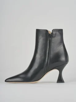 Stivaletti tacco 7cm pelle nero