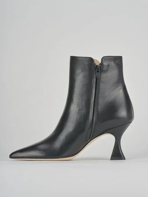 Stivaletti tacco 7cm pelle nero