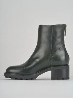 Stivaletti tacco 5cm pelle verde